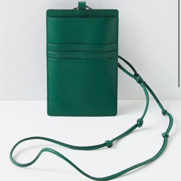 Free People Suns Out Crossbody Purse Pouch Leather Golf Green Concert NEW - Picture 1 of 11